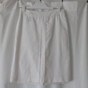 Brooks Brothers White Linen Pencil Skirt